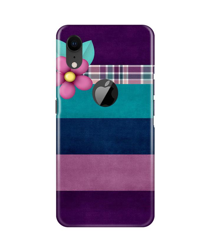 Purple Blue Case for iPhone Xr Logo Cut