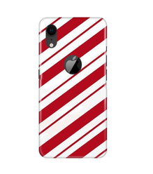 Red White Mobile Back Case for iPhone Xr Logo Cut (Design - 44)
