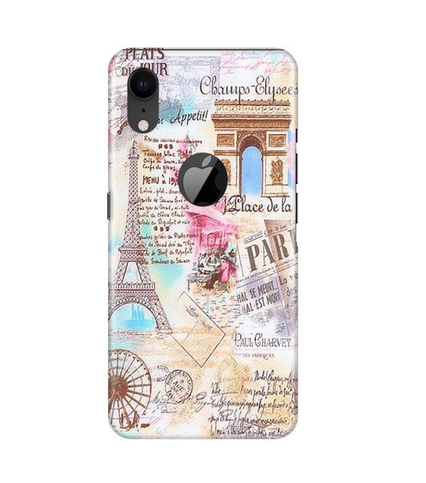Paris Eiftel Tower Case for iPhone Xr Logo Cut