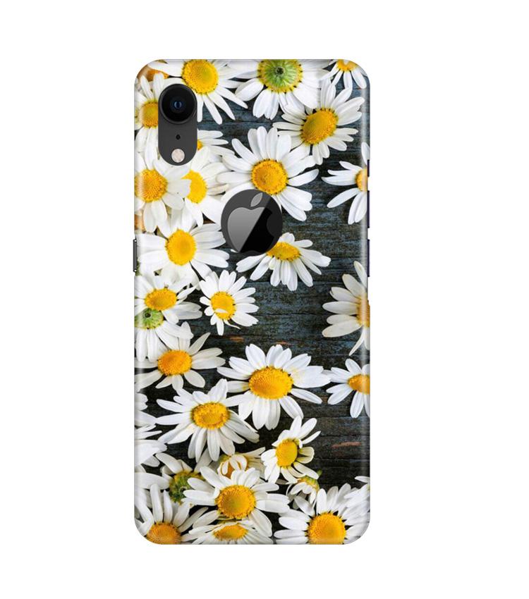 White flowers2 Case for iPhone Xr Logo Cut