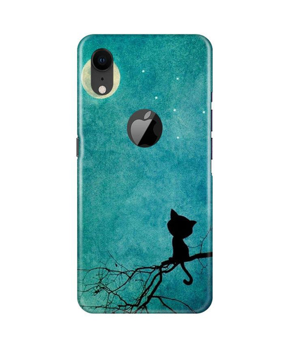 Moon cat Case for iPhone Xr Logo Cut