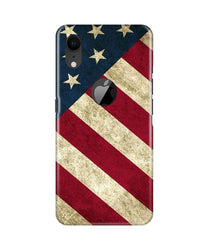 America Mobile Back Case for iPhone Xr Logo Cut (Design - 79)