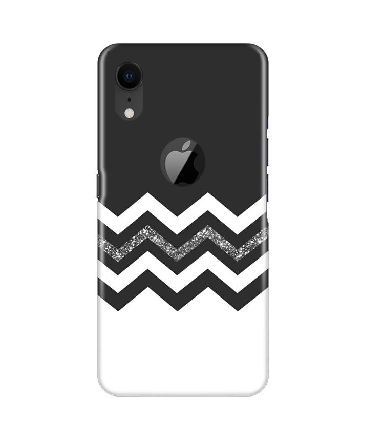 Black white Pattern2Case for iPhone Xr Logo Cut