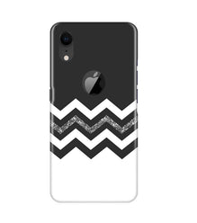Black white Pattern2Mobile Back Case for iPhone Xr Logo Cut (Design - 83)