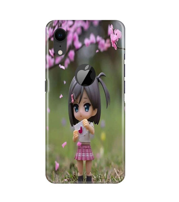 Cute Girl Case for iPhone Xr Logo Cut