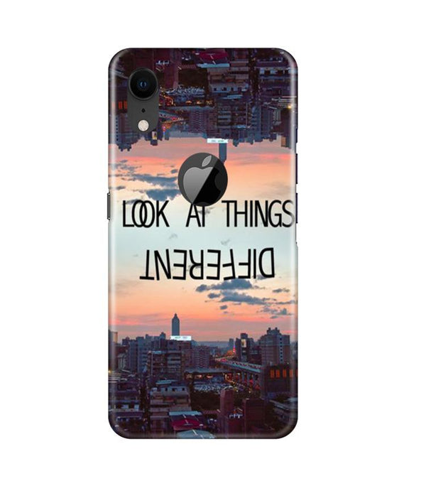 Look at things different Case for iPhone Xr Logo Cut