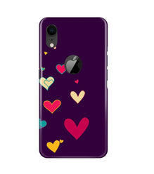Purple Background Mobile Back Case for iPhone Xr Logo Cut  (Design - 107)