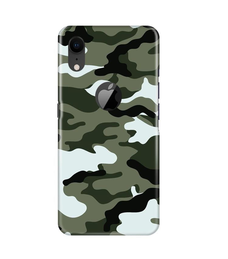 Army Camouflage Case for iPhone Xr Logo Cut  (Design - 108)