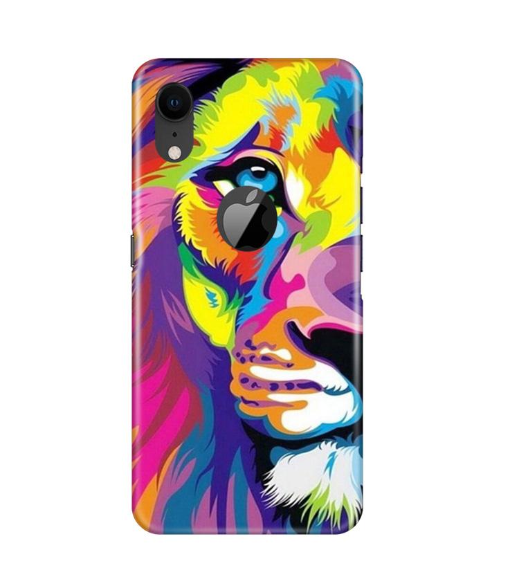 Colorful Lion Case for iPhone Xr Logo Cut(Design - 110)