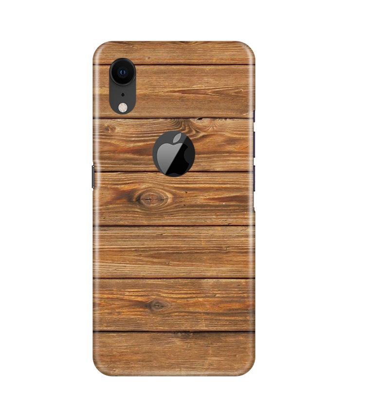 Wooden Look Case for iPhone Xr Logo Cut  (Design - 113)