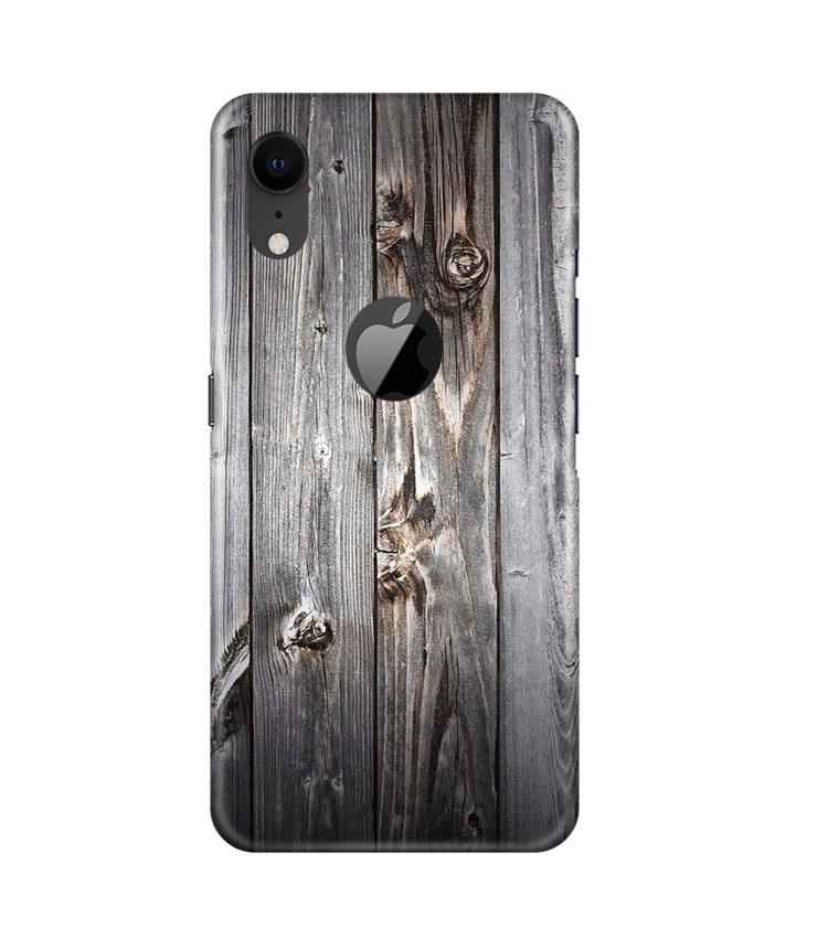 Wooden Look Case for iPhone Xr Logo Cut  (Design - 114)