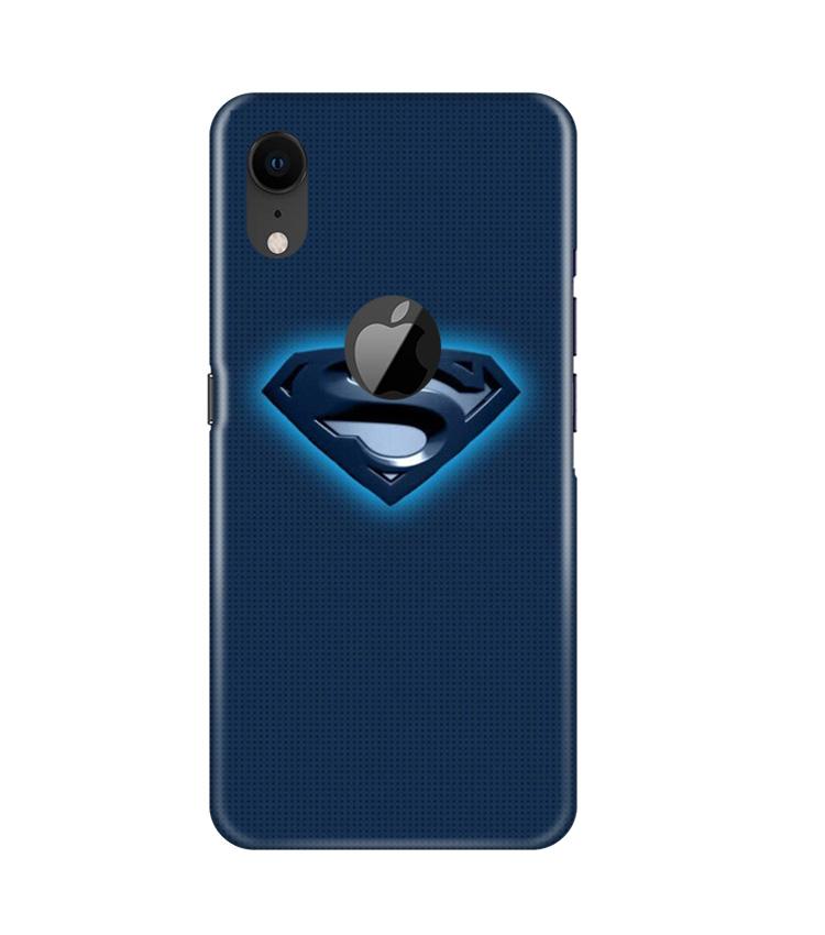 Superman Superhero Case for iPhone Xr Logo Cut  (Design - 117)