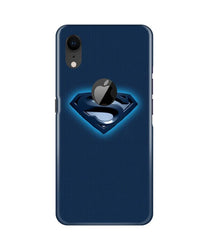 Superman Superhero Mobile Back Case for iPhone Xr Logo Cut  (Design - 117)