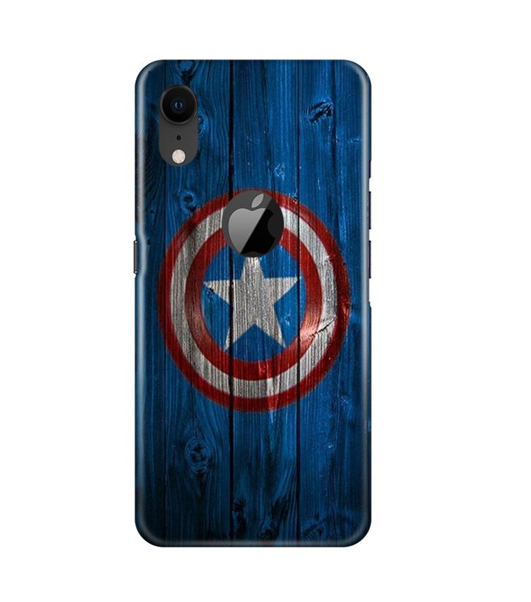 Captain America Superhero Case for iPhone Xr Logo Cut  (Design - 118)