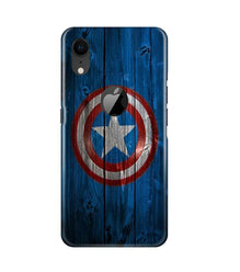 Captain America Superhero Mobile Back Case for iPhone Xr Logo Cut  (Design - 118)
