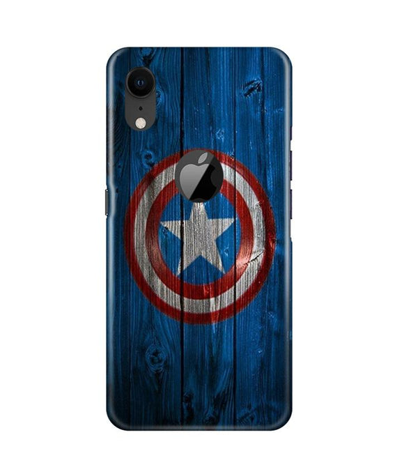 Captain America Superhero Case for iPhone Xr Logo Cut  (Design - 118)