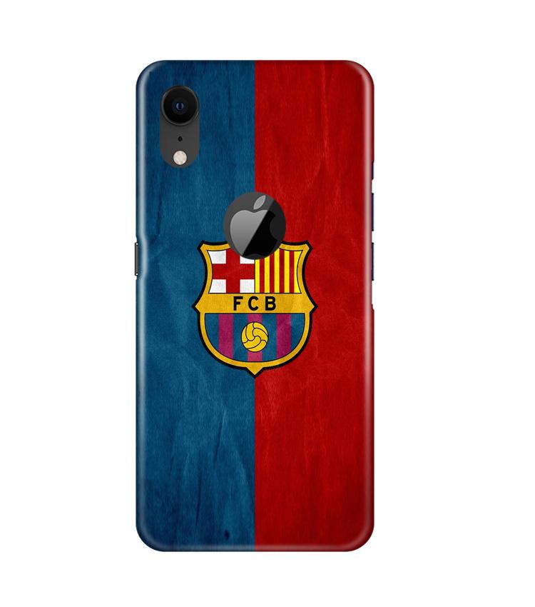 FCB Football Case for iPhone Xr Logo Cut  (Design - 123)