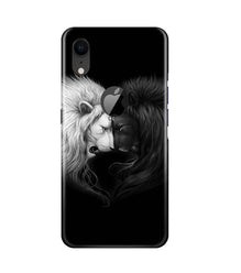 Dark White Lion Mobile Back Case for iPhone Xr Logo Cut  (Design - 140)