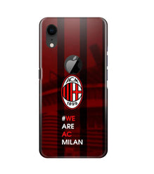 AC Milan Mobile Back Case for iPhone Xr Logo Cut  (Design - 155)