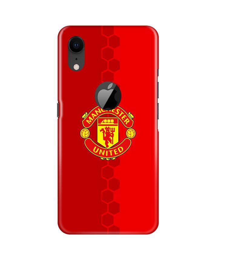 Manchester United Case for iPhone Xr Logo Cut(Design - 157)