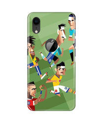 Football Mobile Back Case for iPhone Xr Logo Cut  (Design - 166)