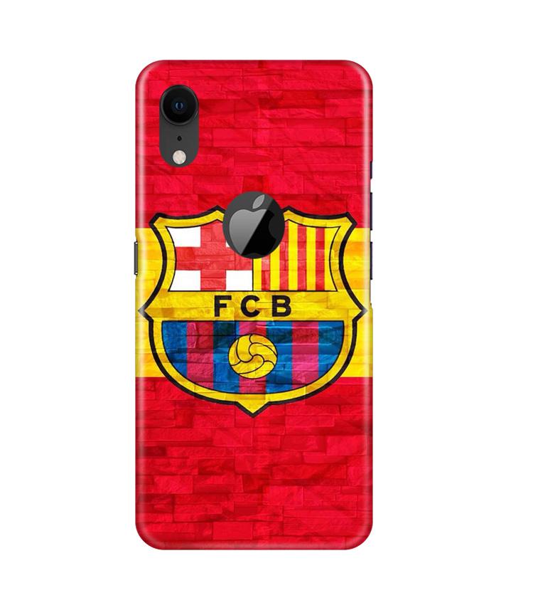 FCB Football Case for iPhone Xr Logo Cut  (Design - 174)