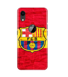 FCB Football Mobile Back Case for iPhone Xr Logo Cut  (Design - 174)