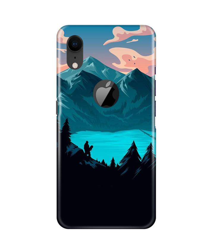 Mountains Case for iPhone Xr Logo Cut (Design - 186)