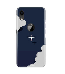 Clouds Plane Mobile Back Case for iPhone Xr Logo Cut (Design - 196)