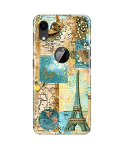 Travel Eiffel Tower Case for iPhone Xr Logo Cut (Design No. 206)