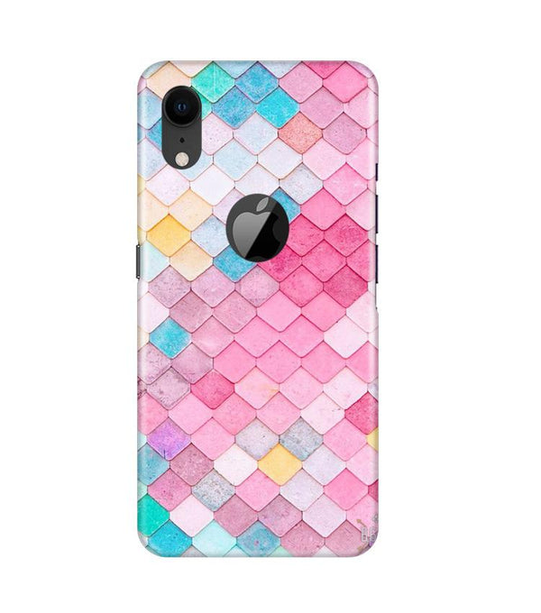 Pink Pattern Case for iPhone Xr Logo Cut (Design No. 215)
