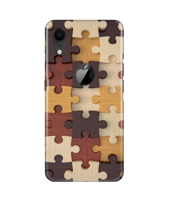 Puzzle Pattern Case for iPhone Xr Logo Cut (Design No. 217)