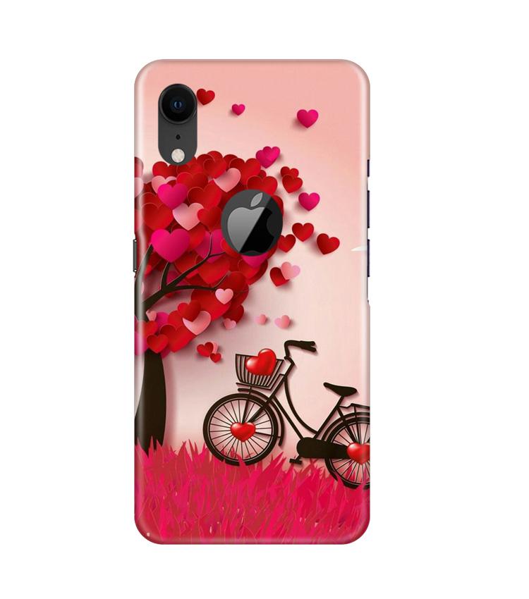 Red Heart Cycle Case for iPhone Xr Logo Cut (Design No. 222)