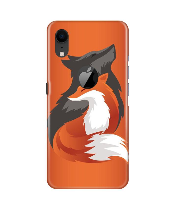 Wolf  Case for iPhone Xr Logo Cut (Design No. 224)