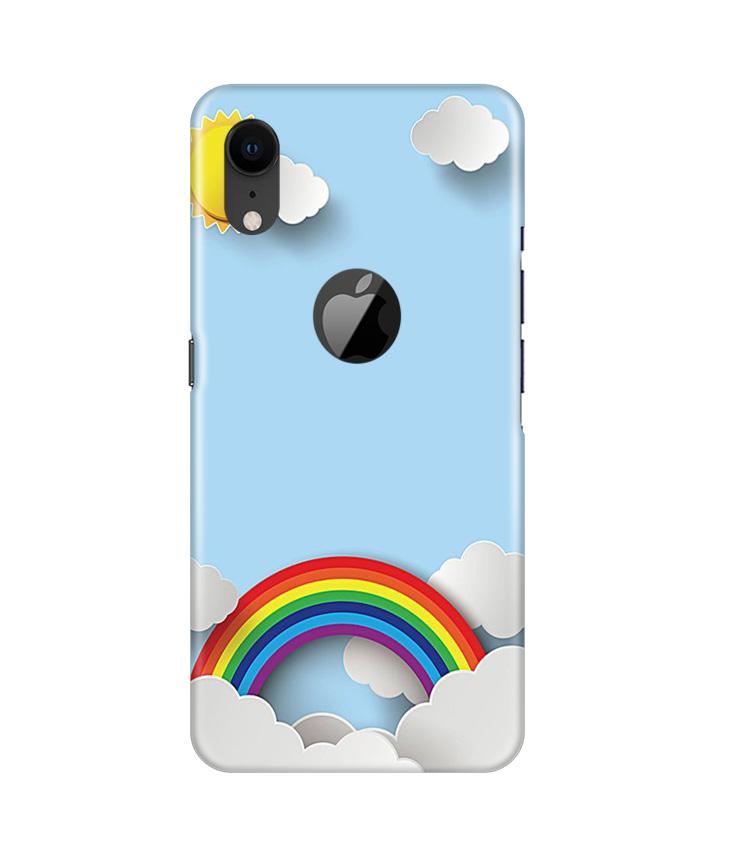 Rainbow Case for iPhone Xr Logo Cut (Design No. 225)