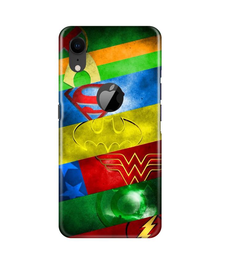Superheros Logo Case for iPhone Xr Logo Cut (Design No. 251)