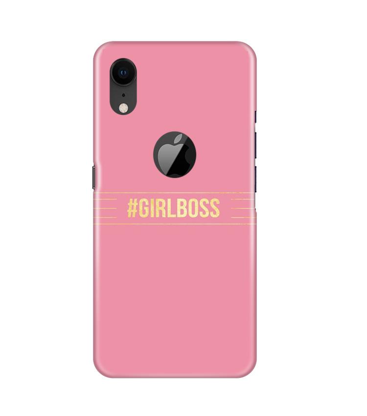 Girl Boss Pink Case for iPhone Xr Logo Cut (Design No. 263)