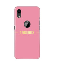 Girl Boss Pink Mobile Back Case for iPhone Xr Logo Cut (Design - 263)