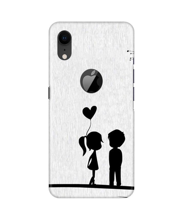 Cute Kid Couple Case for iPhone Xr Logo Cut (Design No. 283)