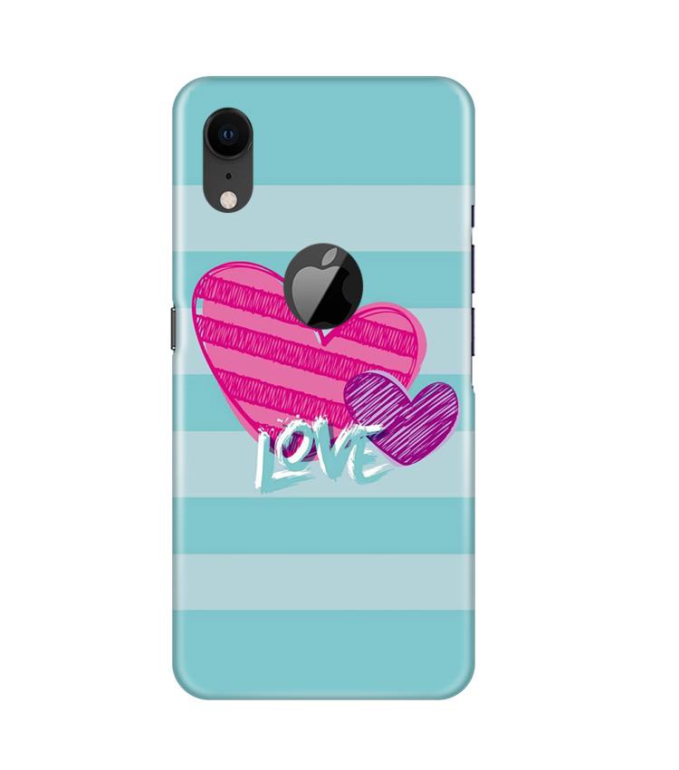 Love Case for iPhone Xr Logo Cut (Design No. 299)