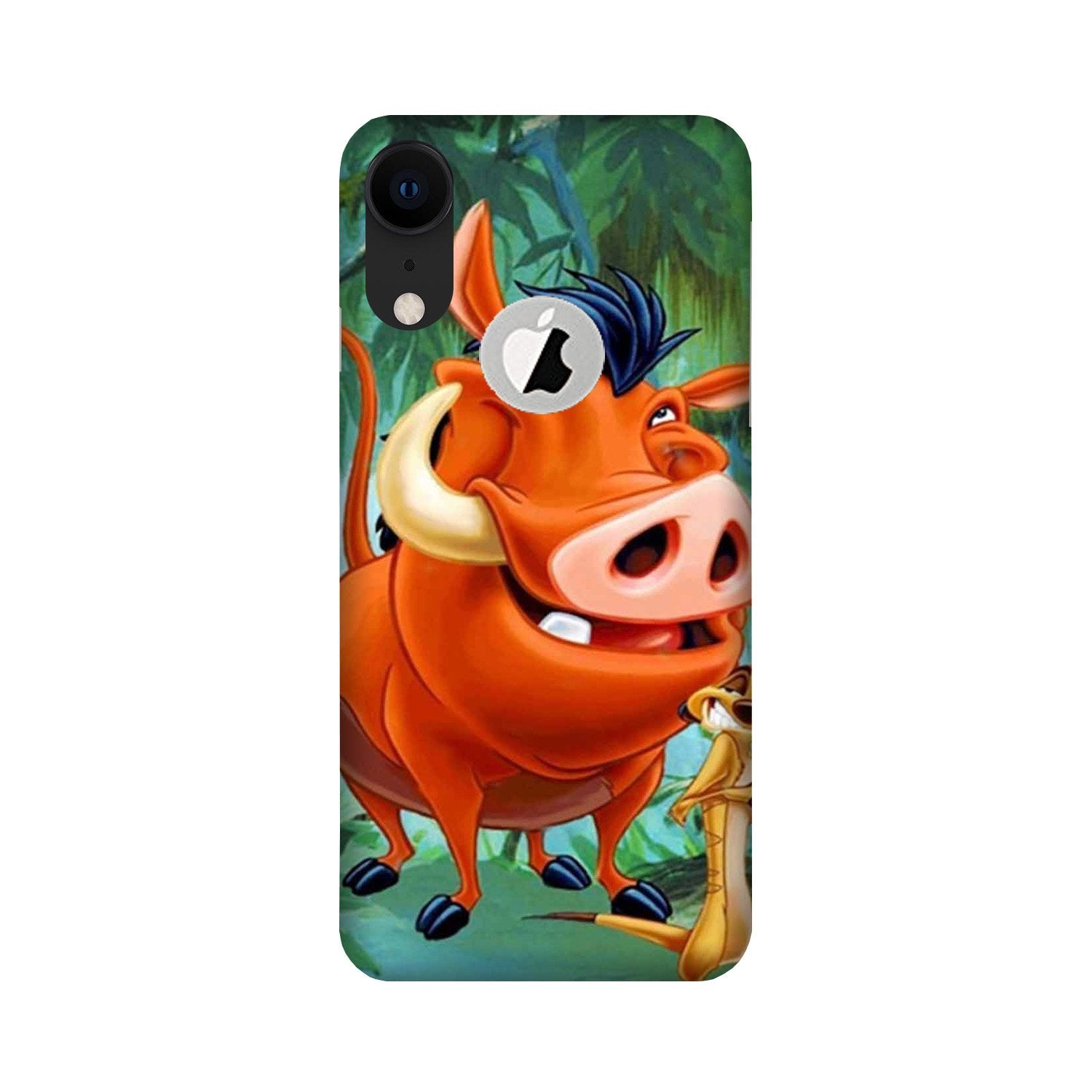 Timon and Pumbaa Mobile Back Case for iPhone Xr logo cut (Design - 305)