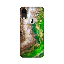 Marble Texture Mobile Back Case for iPhone Xr logo cut (Design - 307)