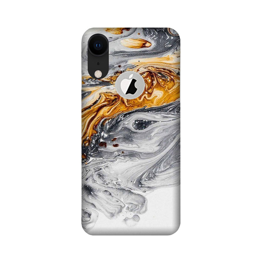 Marble Texture Mobile Back Case for iPhone Xr logo cut (Design - 310)