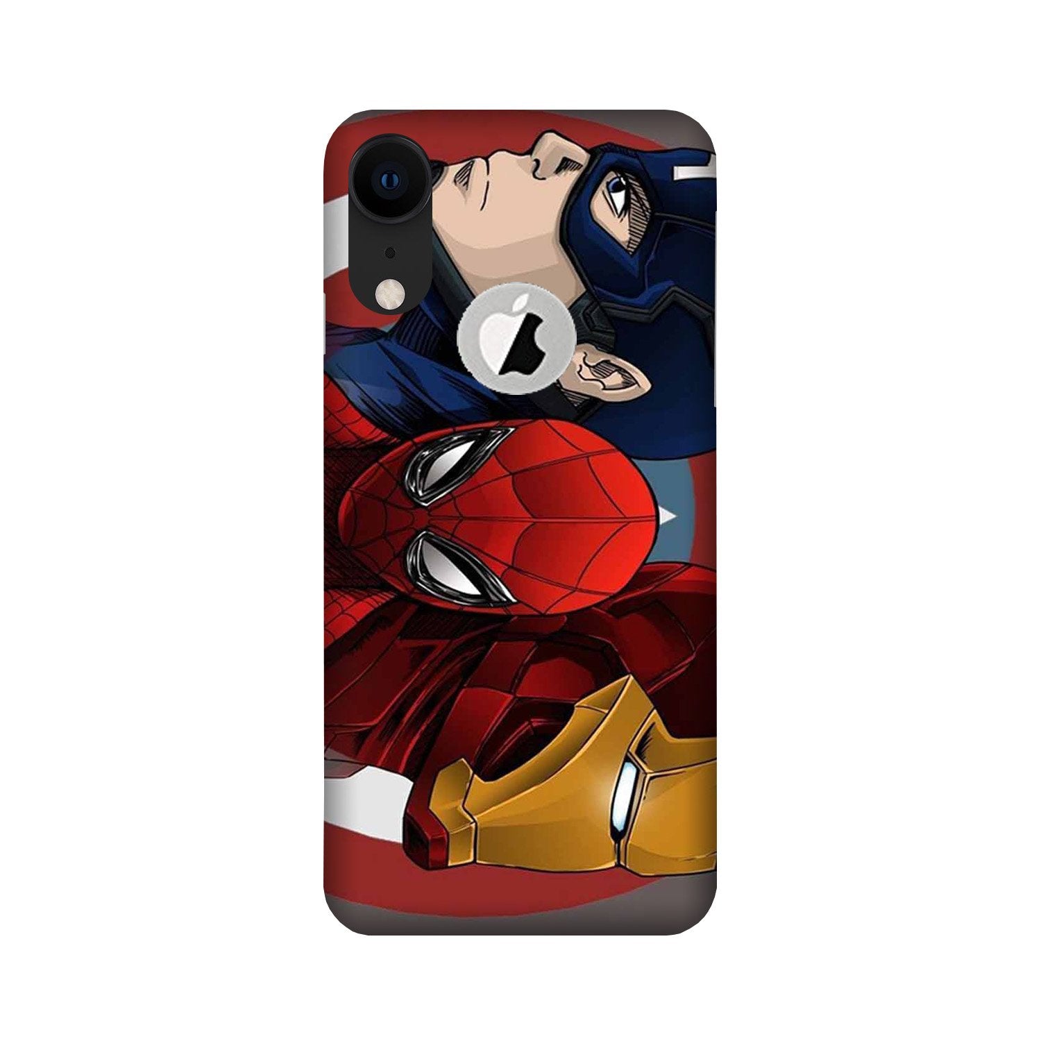 Superhero Mobile Back Case for iPhone Xr logo cut (Design - 311)