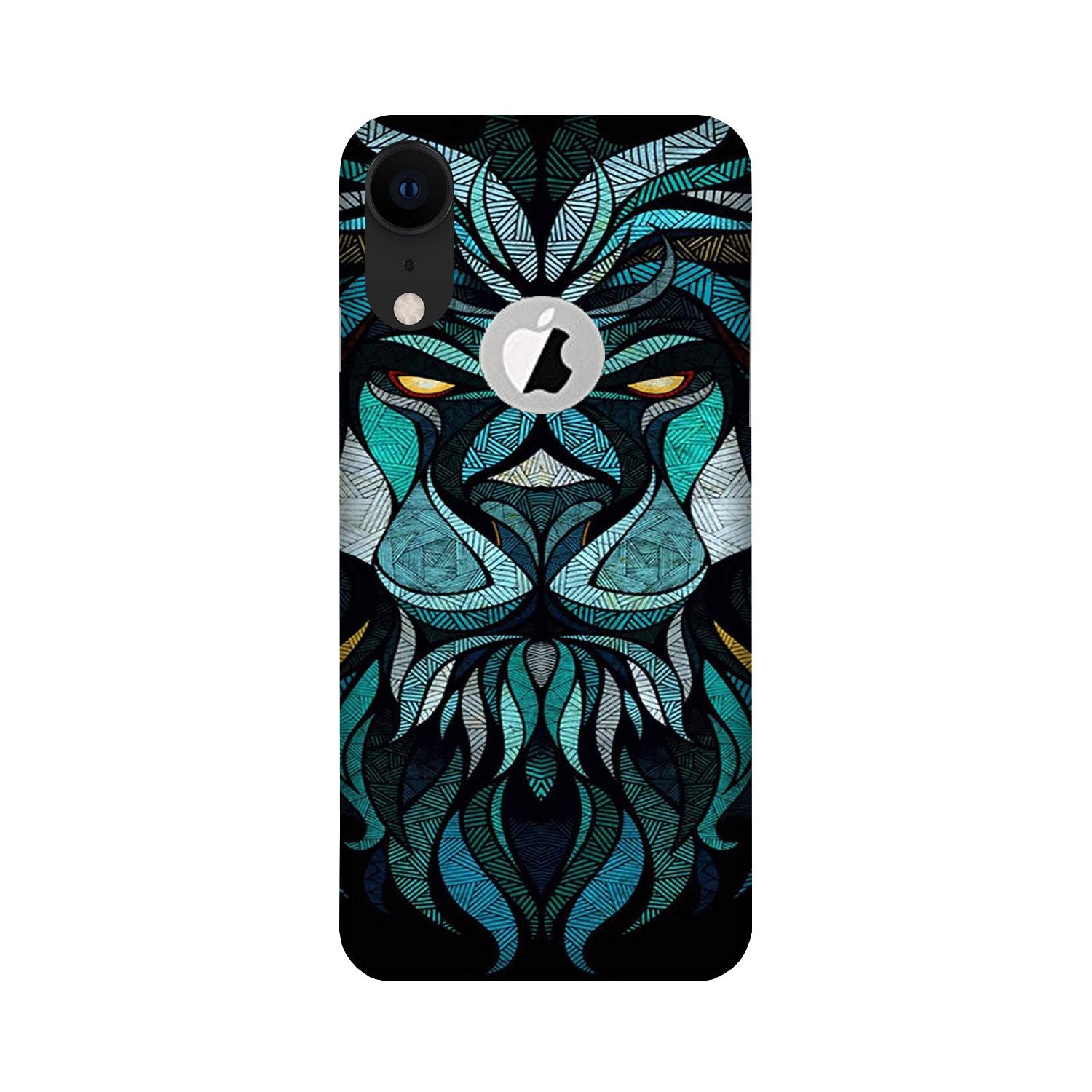 Lion Mobile Back Case for iPhone Xr logo cut (Design - 314)