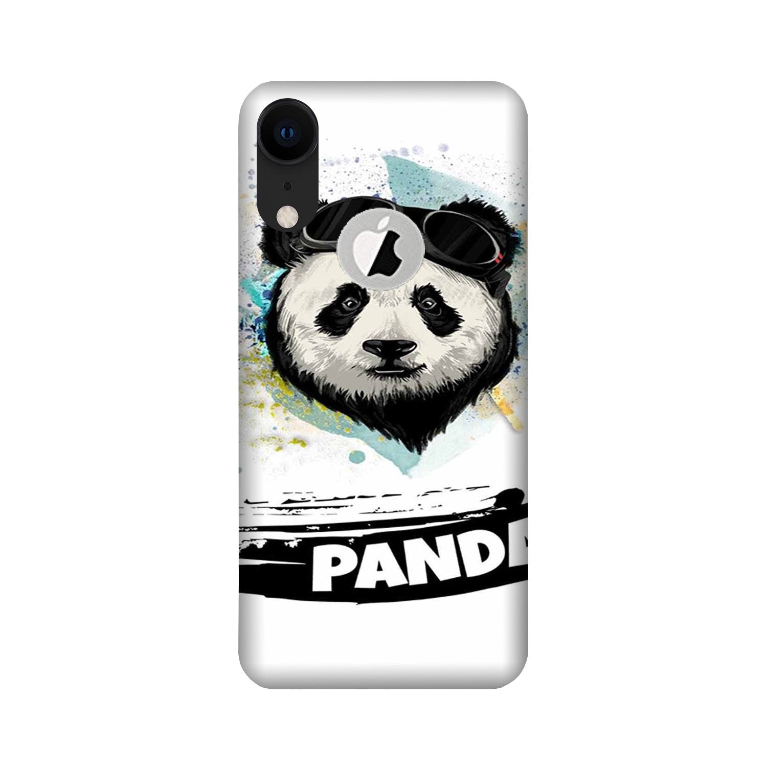 Panda Mobile Back Case for iPhone Xr logo cut (Design - 319)