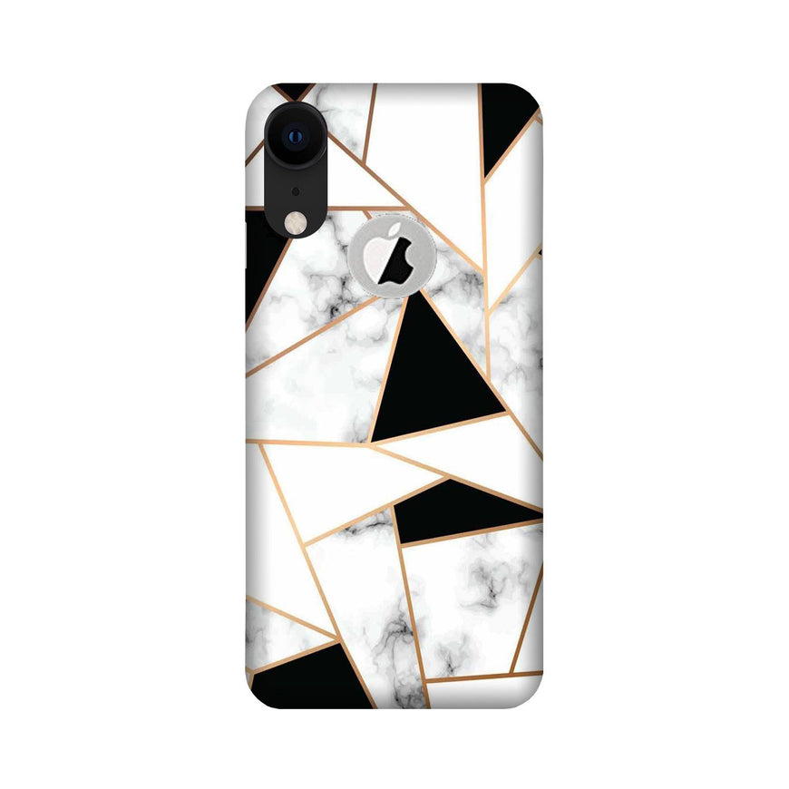 Marble Texture Mobile Back Case for iPhone Xr logo cut (Design - 322)