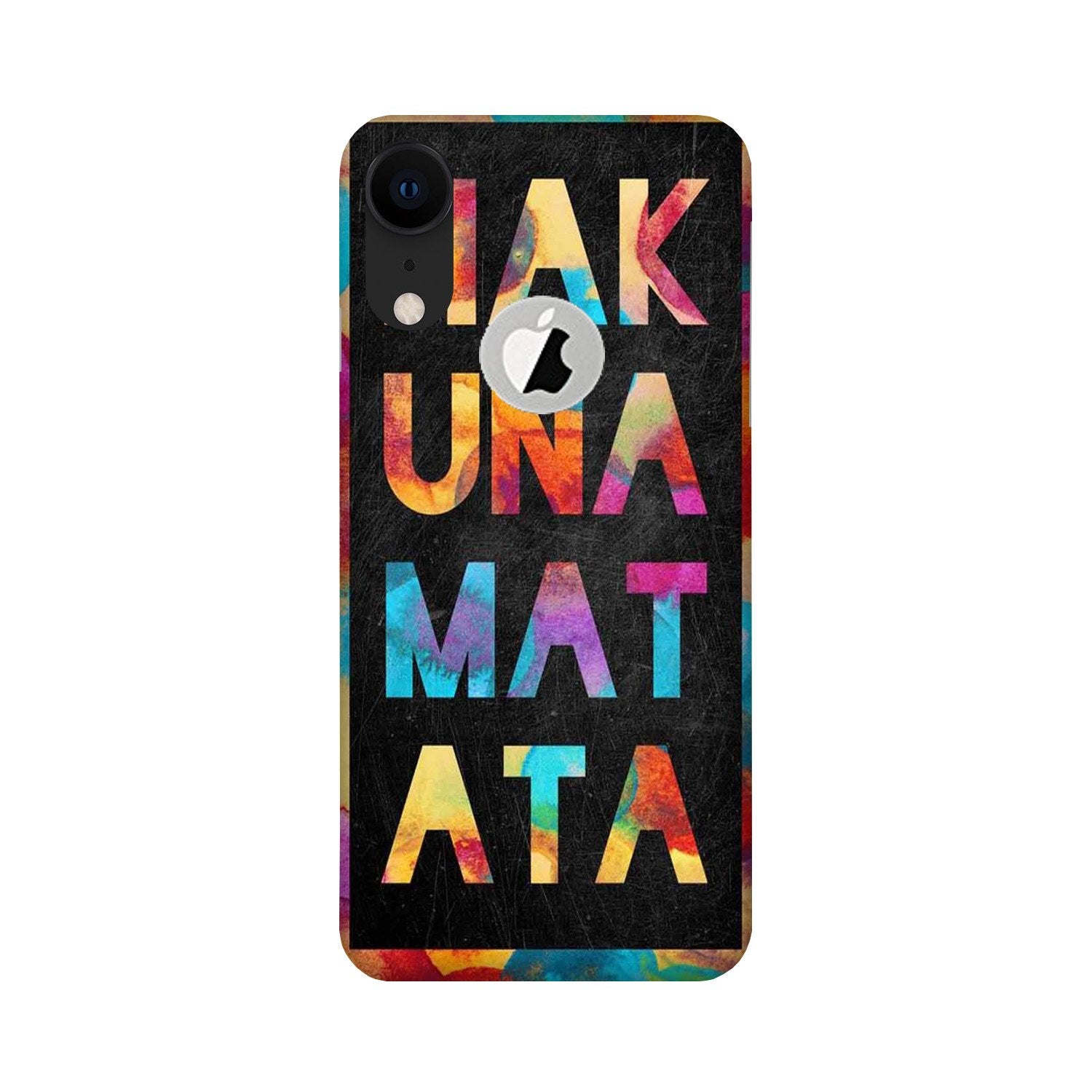 Hakuna Matata Mobile Back Case for iPhone Xr logo cut (Design - 323)