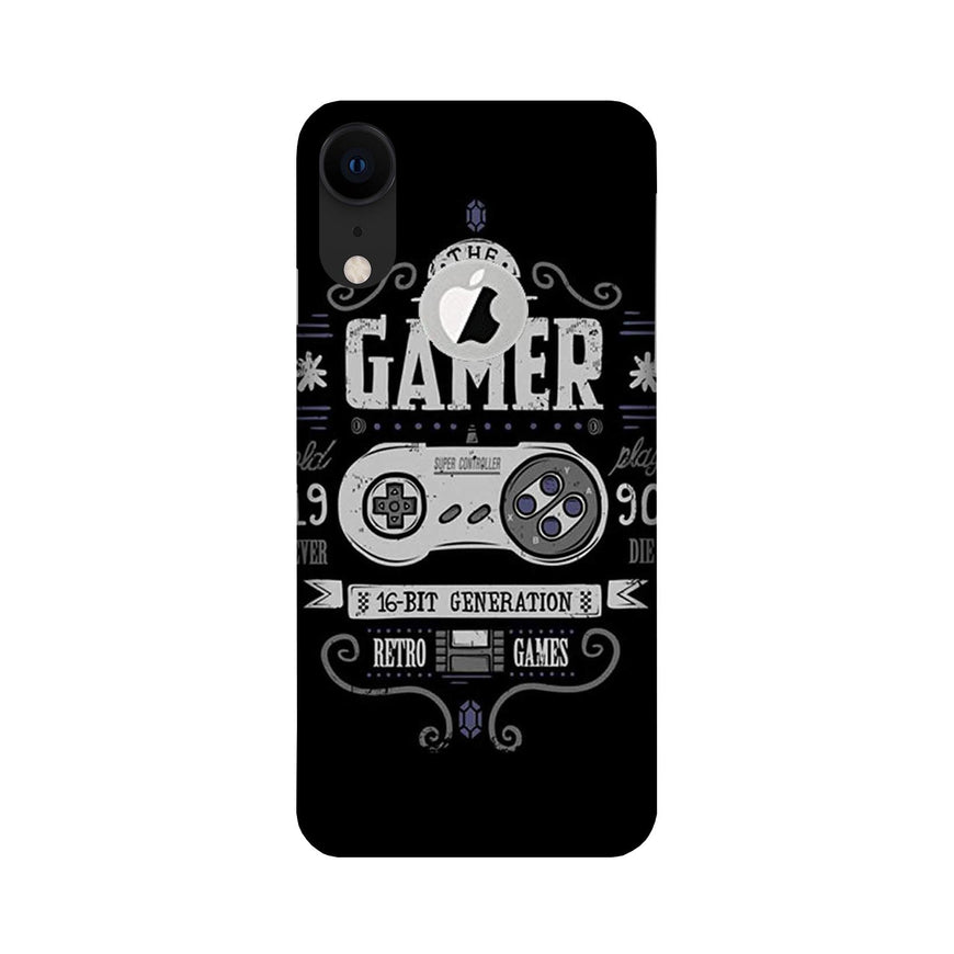 Gamer Mobile Back Case for iPhone Xr logo cut (Design - 330)