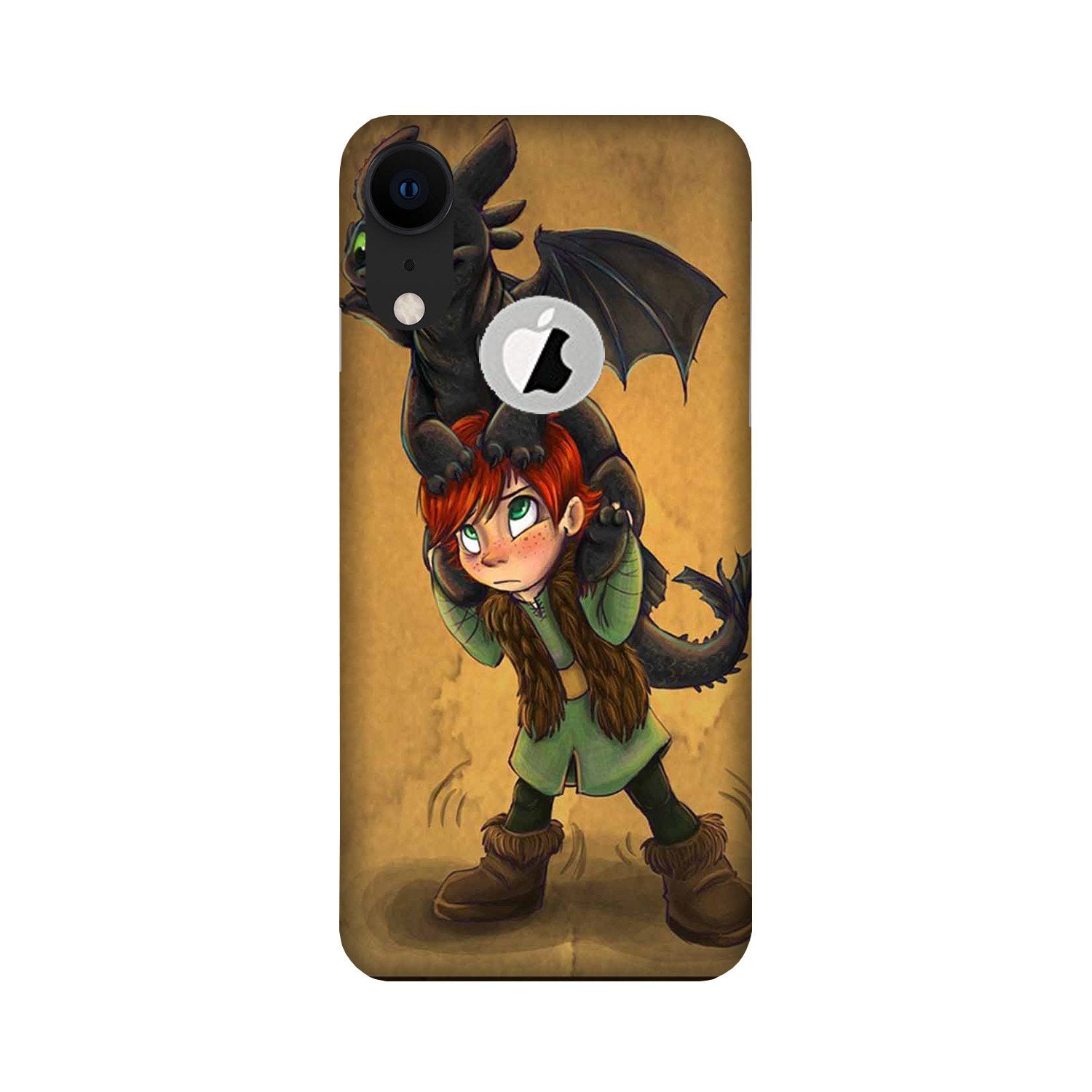 Dragon Mobile Back Case for iPhone Xr logo cut (Design - 336)